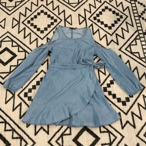 Express cutout wrap dress